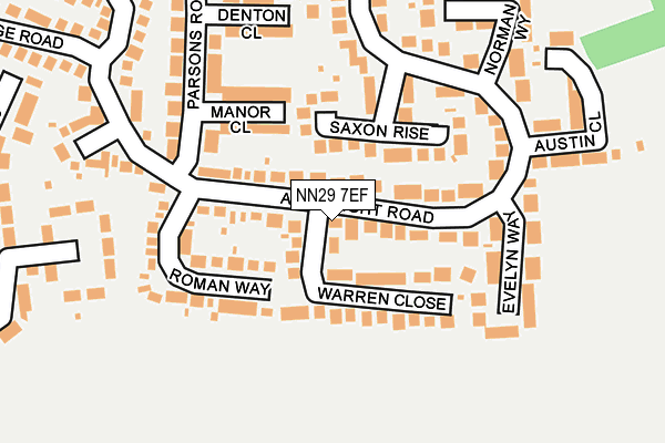 NN29 7EF map - OS OpenMap – Local (Ordnance Survey)