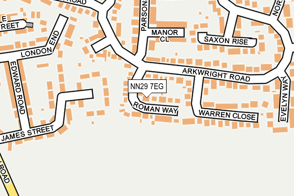 NN29 7EG map - OS OpenMap – Local (Ordnance Survey)