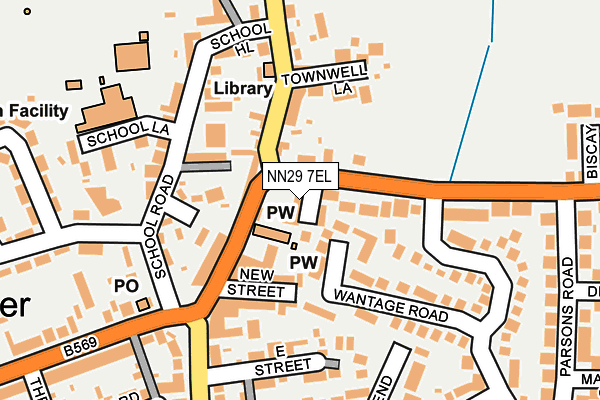 NN29 7EL map - OS OpenMap – Local (Ordnance Survey)