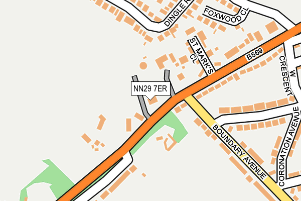 NN29 7ER map - OS OpenMap – Local (Ordnance Survey)