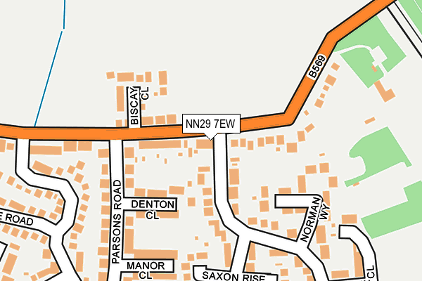 NN29 7EW map - OS OpenMap – Local (Ordnance Survey)