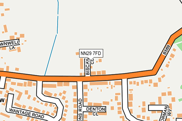 NN29 7FD map - OS OpenMap – Local (Ordnance Survey)