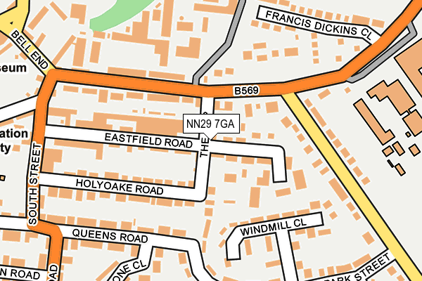 NN29 7GA map - OS OpenMap – Local (Ordnance Survey)