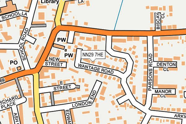 NN29 7HE map - OS OpenMap – Local (Ordnance Survey)