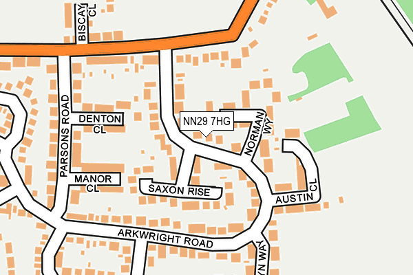 NN29 7HG map - OS OpenMap – Local (Ordnance Survey)