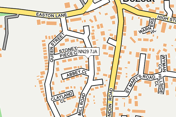 NN29 7JA map - OS OpenMap – Local (Ordnance Survey)