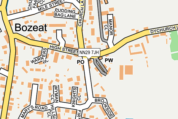 NN29 7JH map - OS OpenMap – Local (Ordnance Survey)