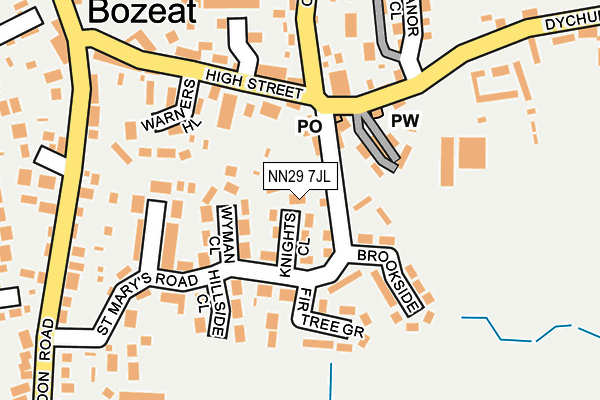 NN29 7JL map - OS OpenMap – Local (Ordnance Survey)