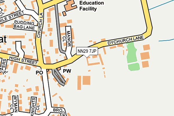 NN29 7JP map - OS OpenMap – Local (Ordnance Survey)