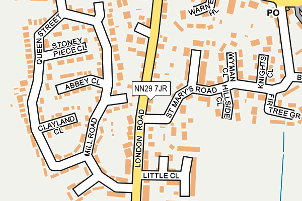 NN29 7JR map - OS OpenMap – Local (Ordnance Survey)