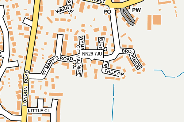 NN29 7JU map - OS OpenMap – Local (Ordnance Survey)