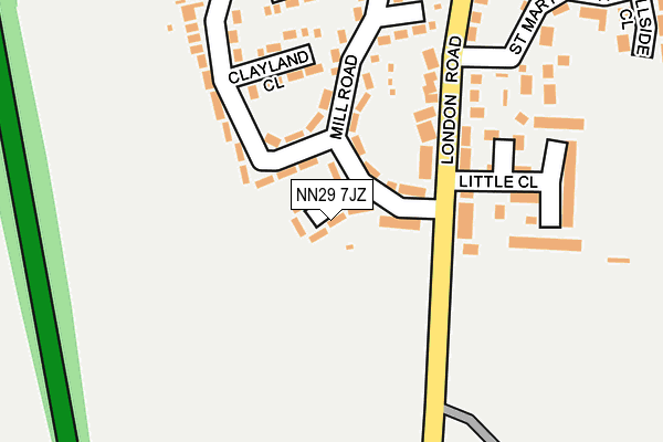 NN29 7JZ map - OS OpenMap – Local (Ordnance Survey)