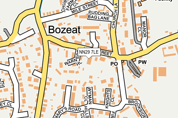 NN29 7LE map - OS OpenMap – Local (Ordnance Survey)
