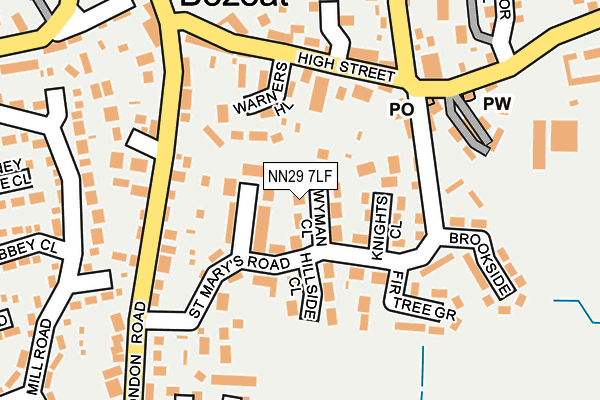 NN29 7LF map - OS OpenMap – Local (Ordnance Survey)