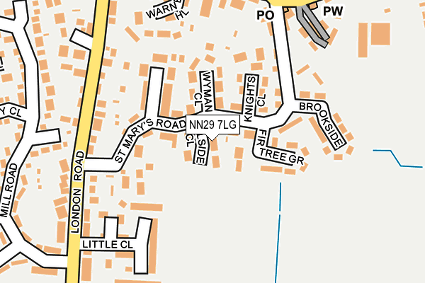 NN29 7LG map - OS OpenMap – Local (Ordnance Survey)