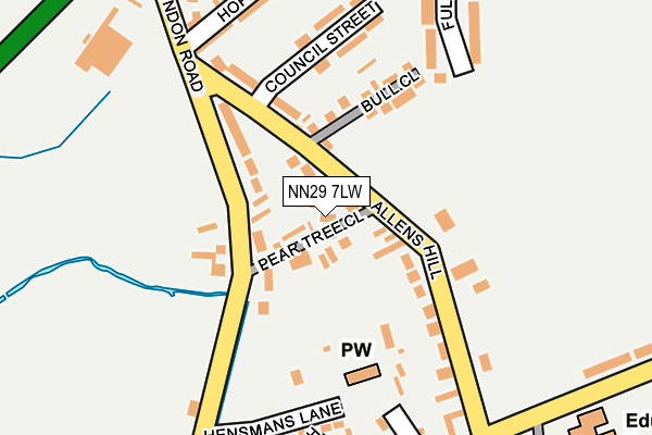 NN29 7LW map - OS OpenMap – Local (Ordnance Survey)