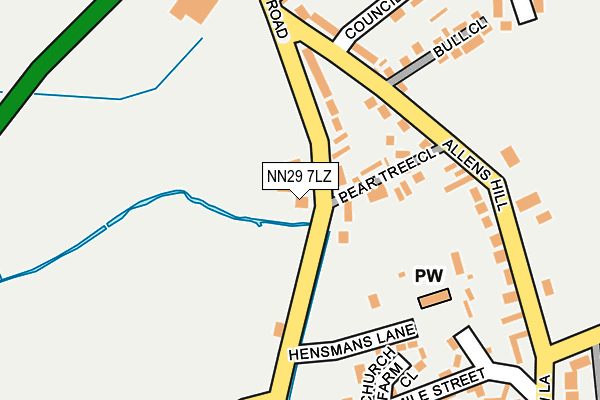 NN29 7LZ map - OS OpenMap – Local (Ordnance Survey)