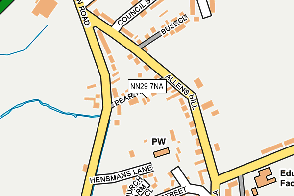 NN29 7NA map - OS OpenMap – Local (Ordnance Survey)