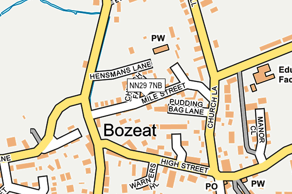 NN29 7NB map - OS OpenMap – Local (Ordnance Survey)