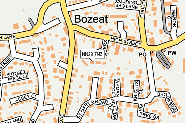 NN29 7NZ map - OS OpenMap – Local (Ordnance Survey)