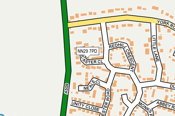 NN29 7PD map - OS OpenMap – Local (Ordnance Survey)