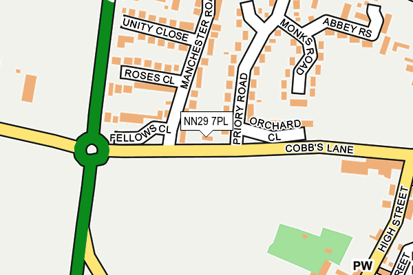 NN29 7PL map - OS OpenMap – Local (Ordnance Survey)