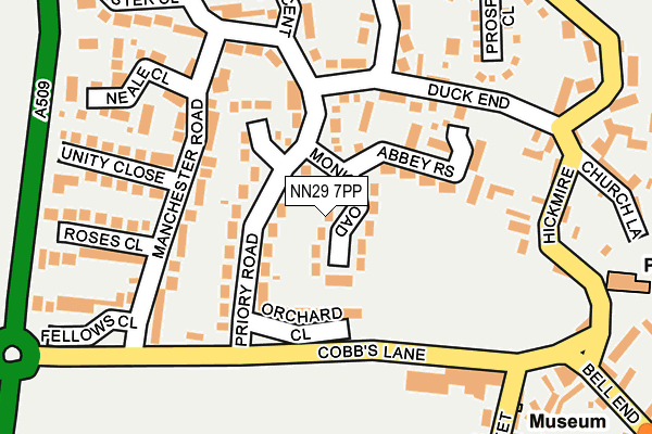 NN29 7PP map - OS OpenMap – Local (Ordnance Survey)