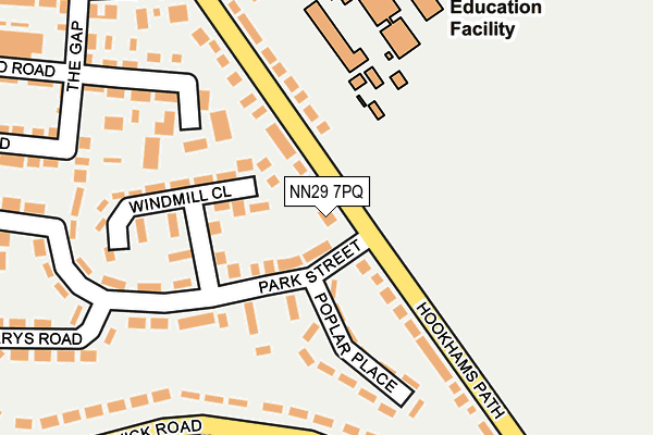 NN29 7PQ map - OS OpenMap – Local (Ordnance Survey)