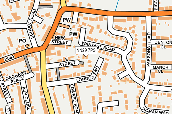 NN29 7PS map - OS OpenMap – Local (Ordnance Survey)