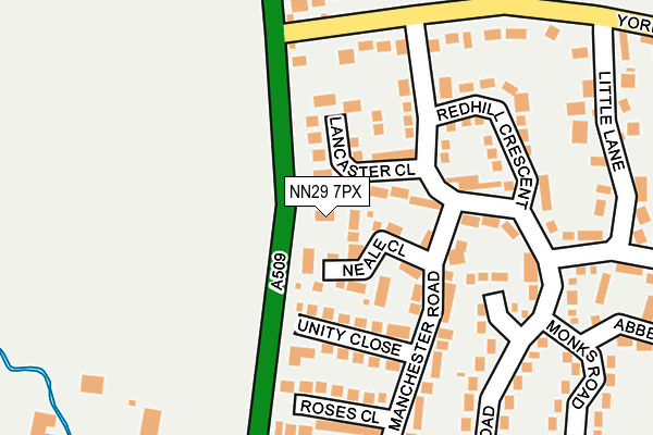 NN29 7PX map - OS OpenMap – Local (Ordnance Survey)
