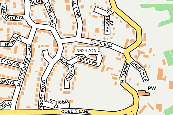 NN29 7QA map - OS OpenMap – Local (Ordnance Survey)