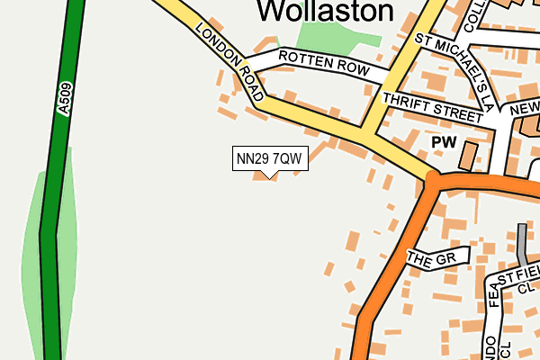 NN29 7QW map - OS OpenMap – Local (Ordnance Survey)