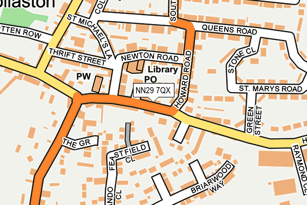 NN29 7QX map - OS OpenMap – Local (Ordnance Survey)