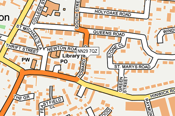 NN29 7QZ map - OS OpenMap – Local (Ordnance Survey)