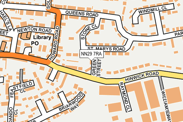 NN29 7RA map - OS OpenMap – Local (Ordnance Survey)