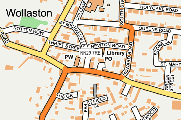 NN29 7RE map - OS OpenMap – Local (Ordnance Survey)
