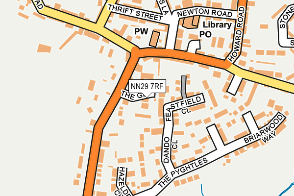 NN29 7RF map - OS OpenMap – Local (Ordnance Survey)