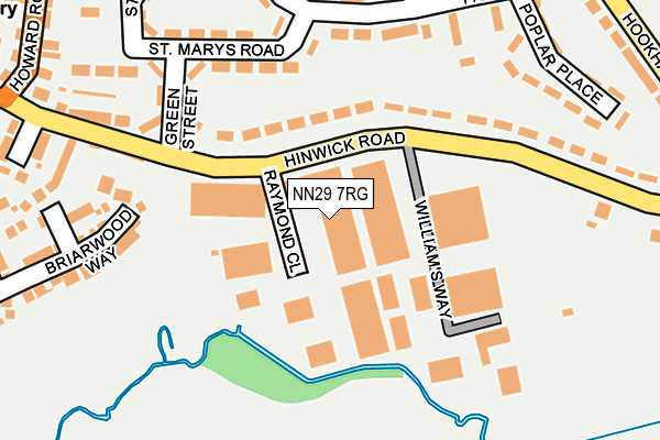 NN29 7RG map - OS OpenMap – Local (Ordnance Survey)