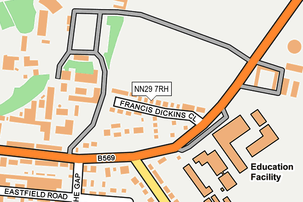 NN29 7RH map - OS OpenMap – Local (Ordnance Survey)