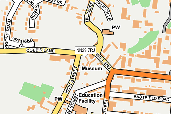 NN29 7RJ map - OS OpenMap – Local (Ordnance Survey)