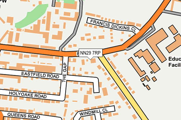NN29 7RP map - OS OpenMap – Local (Ordnance Survey)