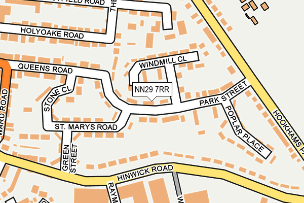 NN29 7RR map - OS OpenMap – Local (Ordnance Survey)