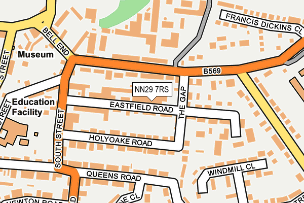 NN29 7RS map - OS OpenMap – Local (Ordnance Survey)