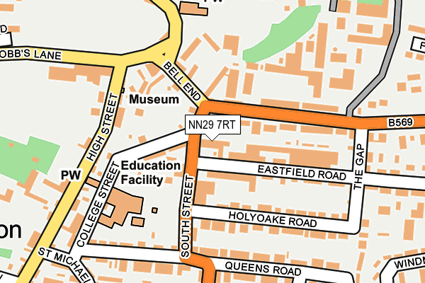 NN29 7RT map - OS OpenMap – Local (Ordnance Survey)