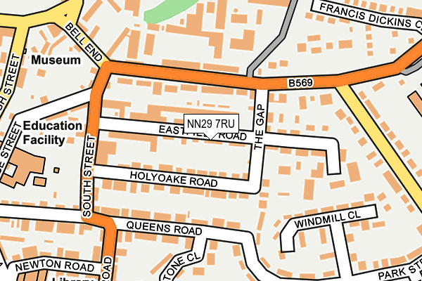 NN29 7RU map - OS OpenMap – Local (Ordnance Survey)