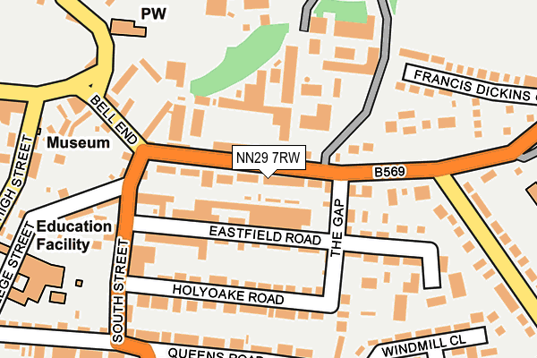 NN29 7RW map - OS OpenMap – Local (Ordnance Survey)