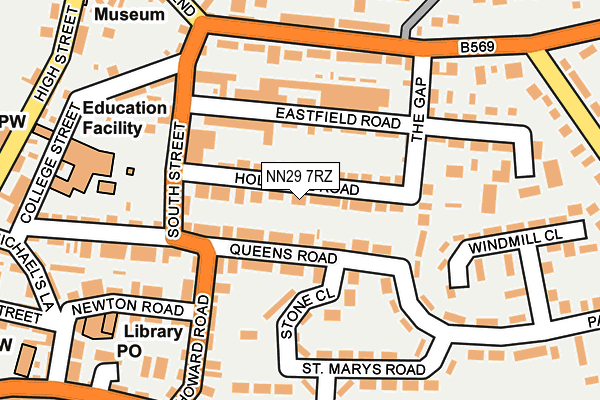 NN29 7RZ map - OS OpenMap – Local (Ordnance Survey)