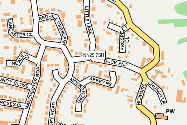 NN29 7SH map - OS OpenMap – Local (Ordnance Survey)