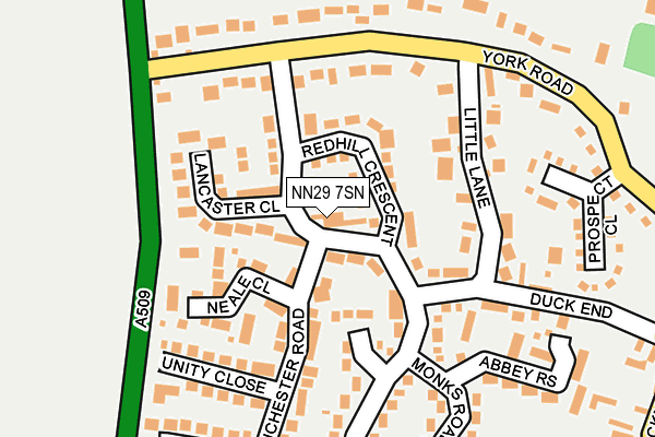 NN29 7SN map - OS OpenMap – Local (Ordnance Survey)