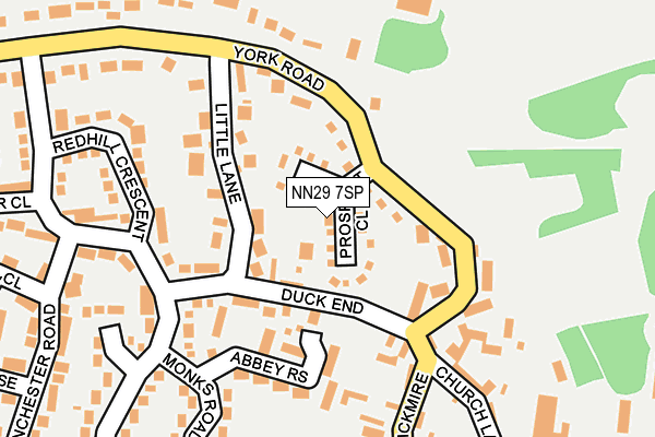 NN29 7SP map - OS OpenMap – Local (Ordnance Survey)